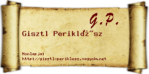 Gisztl Periklész névjegykártya